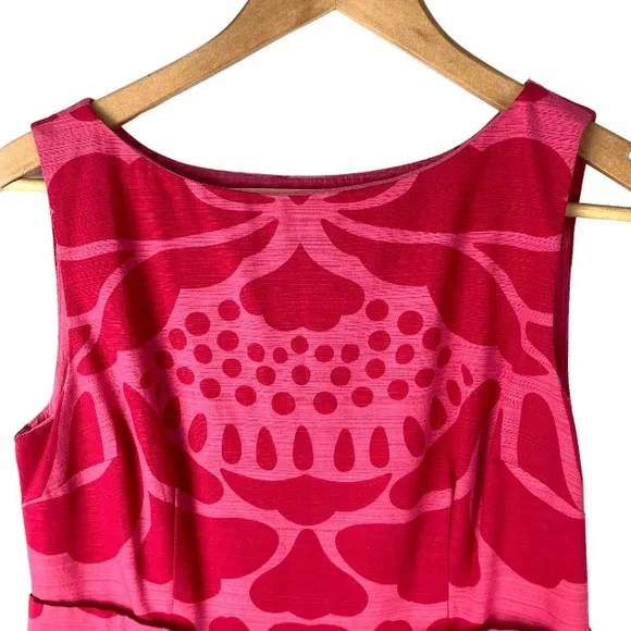 L K Bennett Dress Pink UK 10 Cotton Sleeveless Wedding Holiday Occasion Office - Picture 4 of 9